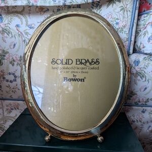 Vtg Brass Oval Picture Frame by Bowon
